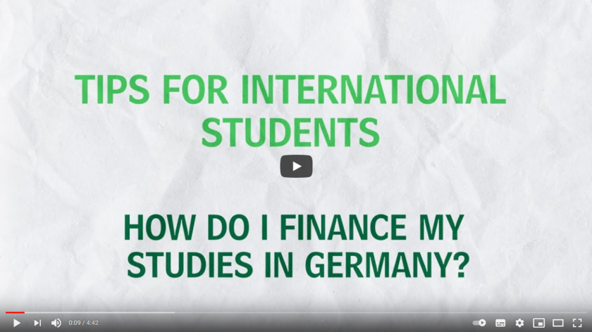 Deutsches Studentenwerk_Tips for International Students - How do I finance my studies in Germany